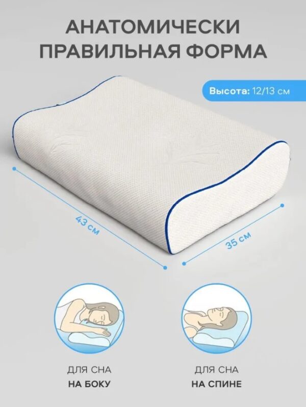 MemorySleep S Medium размеры подушки MemorySleep S Medium