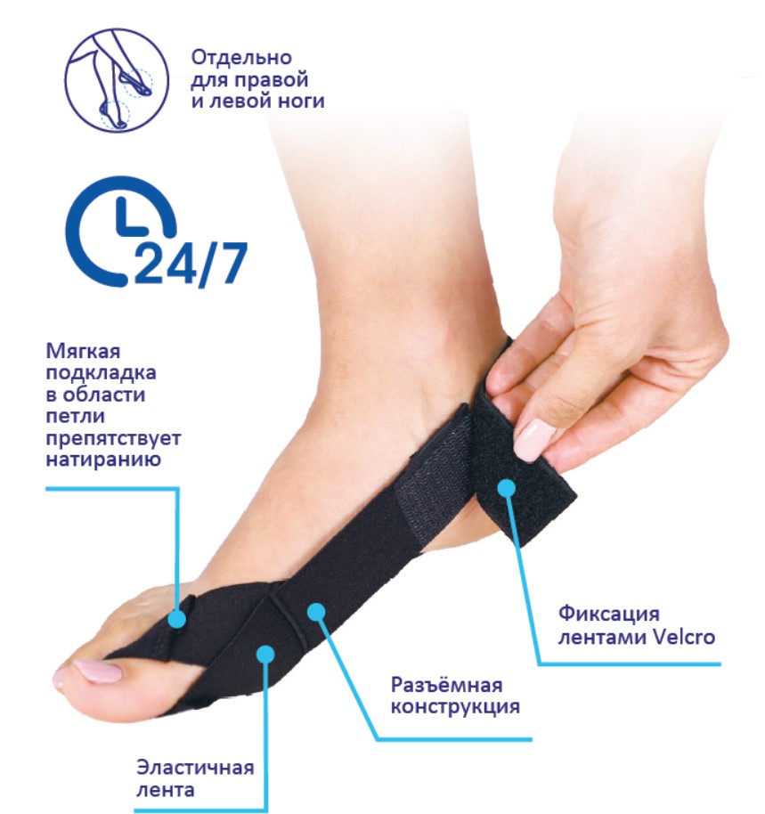 f-701-6 Эластичный корректор F-701 для лечения Hallux valgus
